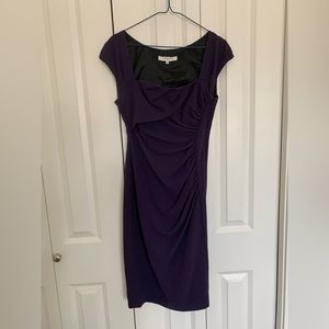 LK Bennett purple fitted dress size 6
